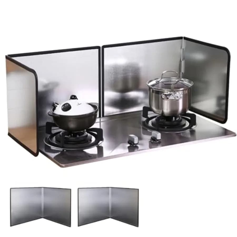 2 Piece Sprinkler Screen 2 Sides Stainless Steel for Oil Skewer Protection on Gas Stoves and Washers