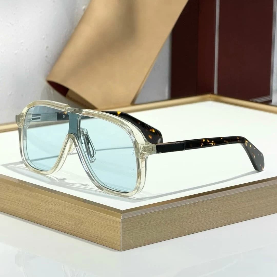 Oversize Luxury Fashion Trend Vintage JJMM Punk Sunglasses KUROKAWA Solid Thick Acetate Retro Oval Pilot Unisex 3A+ High Quality