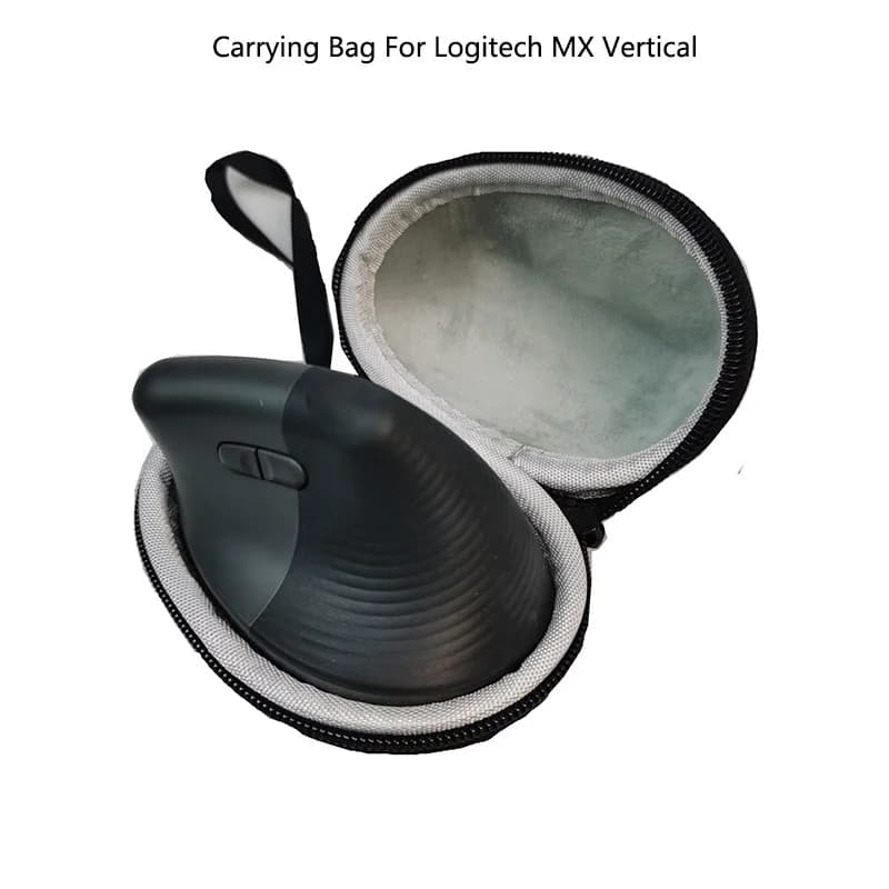 Borsa portaoggetti per mouse da gioco Logitech MX Vertical, custodia protettiva portatile da viaggio in EVA, custodia rigida con cerniera