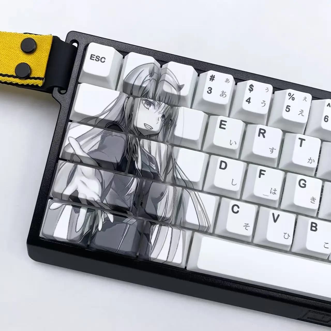 Copritasti Anime 130 keys DARLINGintheFRANXX DYE-SUB Copritasti PBT Cherry Profile for mechanical keyboard ND63Ace60/68