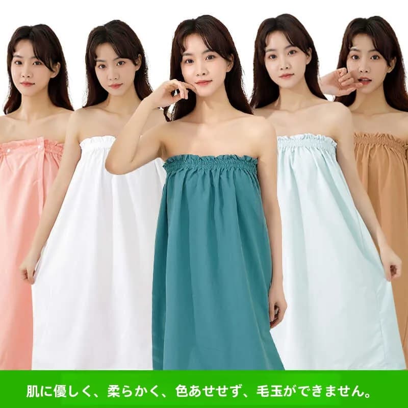 Thin Pure Cotton Bathrobe Women's Wrap Chest Skirt Summer Home Hotel Sauna Clothing Water Washed Home Fabric Beauty Salon