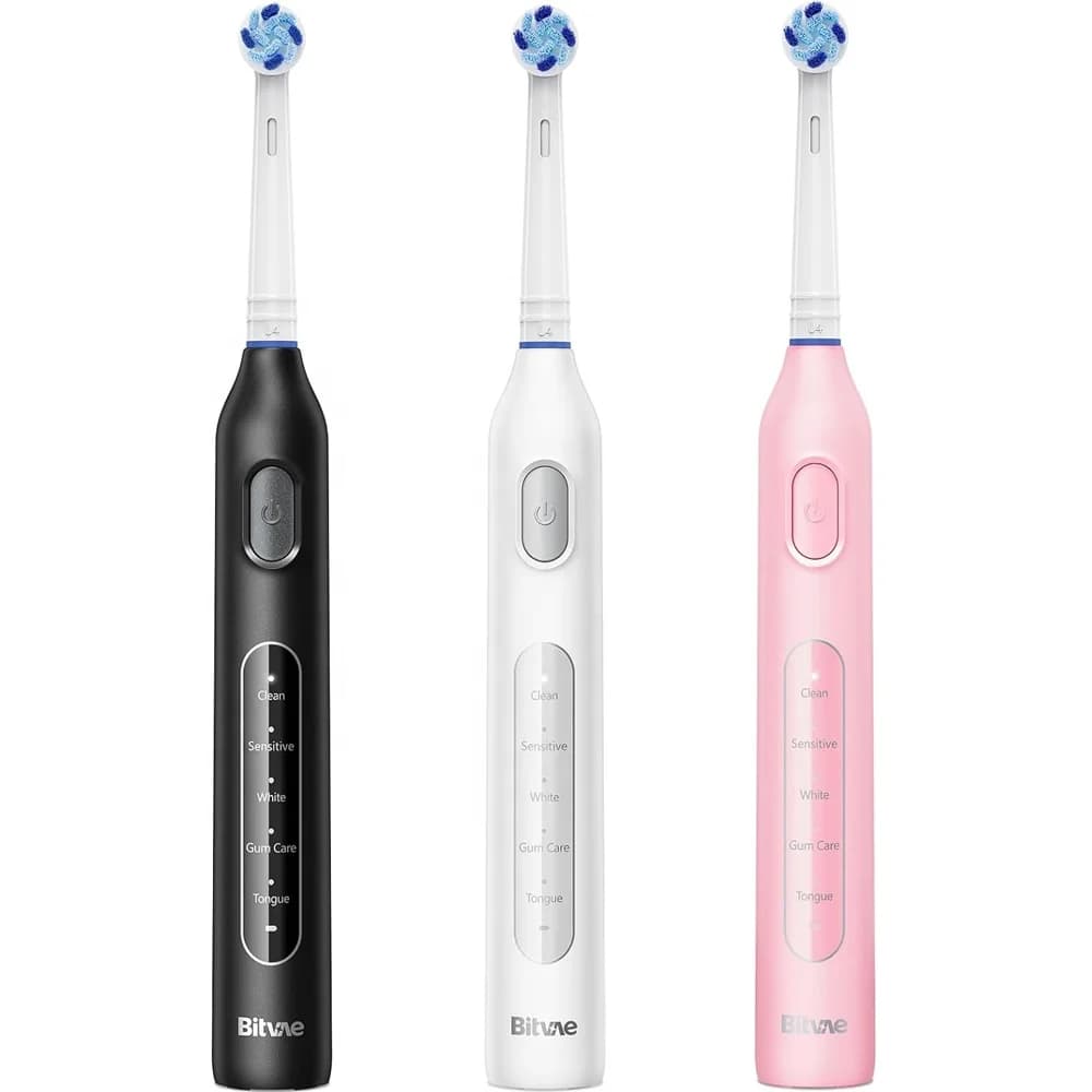 Spazzolino elettrico rotante Bitvae BV R1 nero bianco rosa