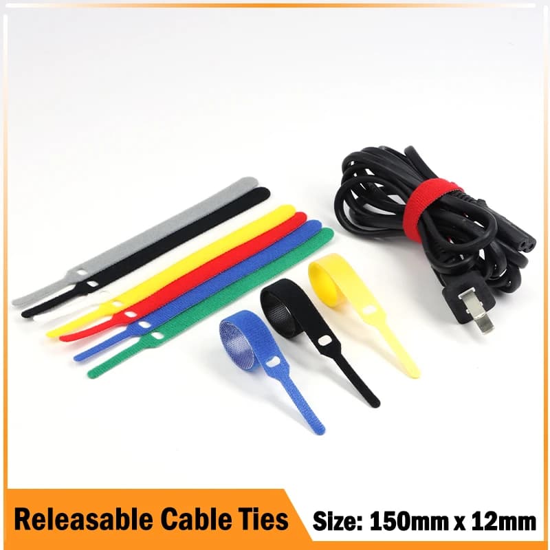 10 ~ 1000Pcs 150mm nastro magico in Nylon autoadesivo cinghia della linea dati senza schienale adesivo magico colorato Backpackers cintura della linea degli escursionisti fai da te