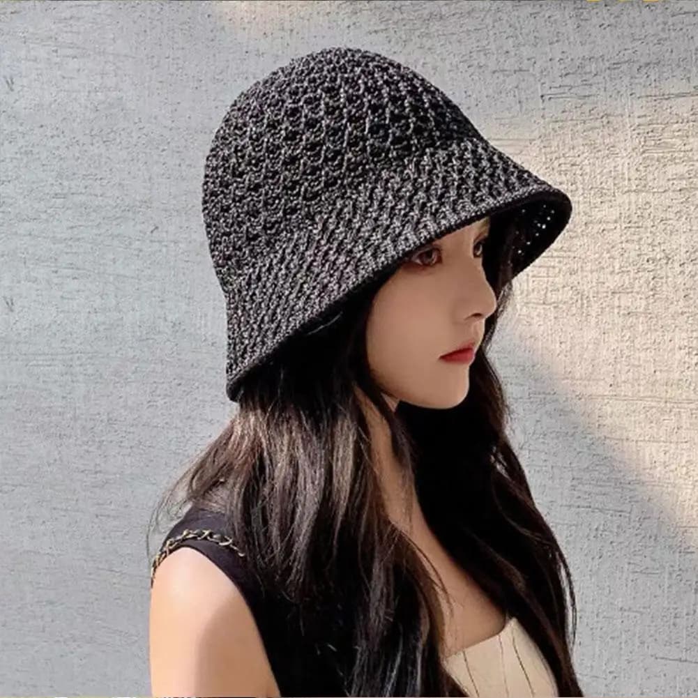 Summer Women Bucket Hat Hollow Out Thin Breathable Sun Hat Female Beach Cap Foldable Outdoor Japanese Lesure Fishierman Cap