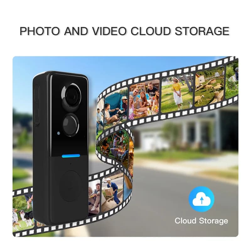 1080P Tuya Campanello Telecamera Rilevazione movimento Spioncino digitale Porta Wifi Controllo mobile Visione notturna Citofono Video senza fili Campanello