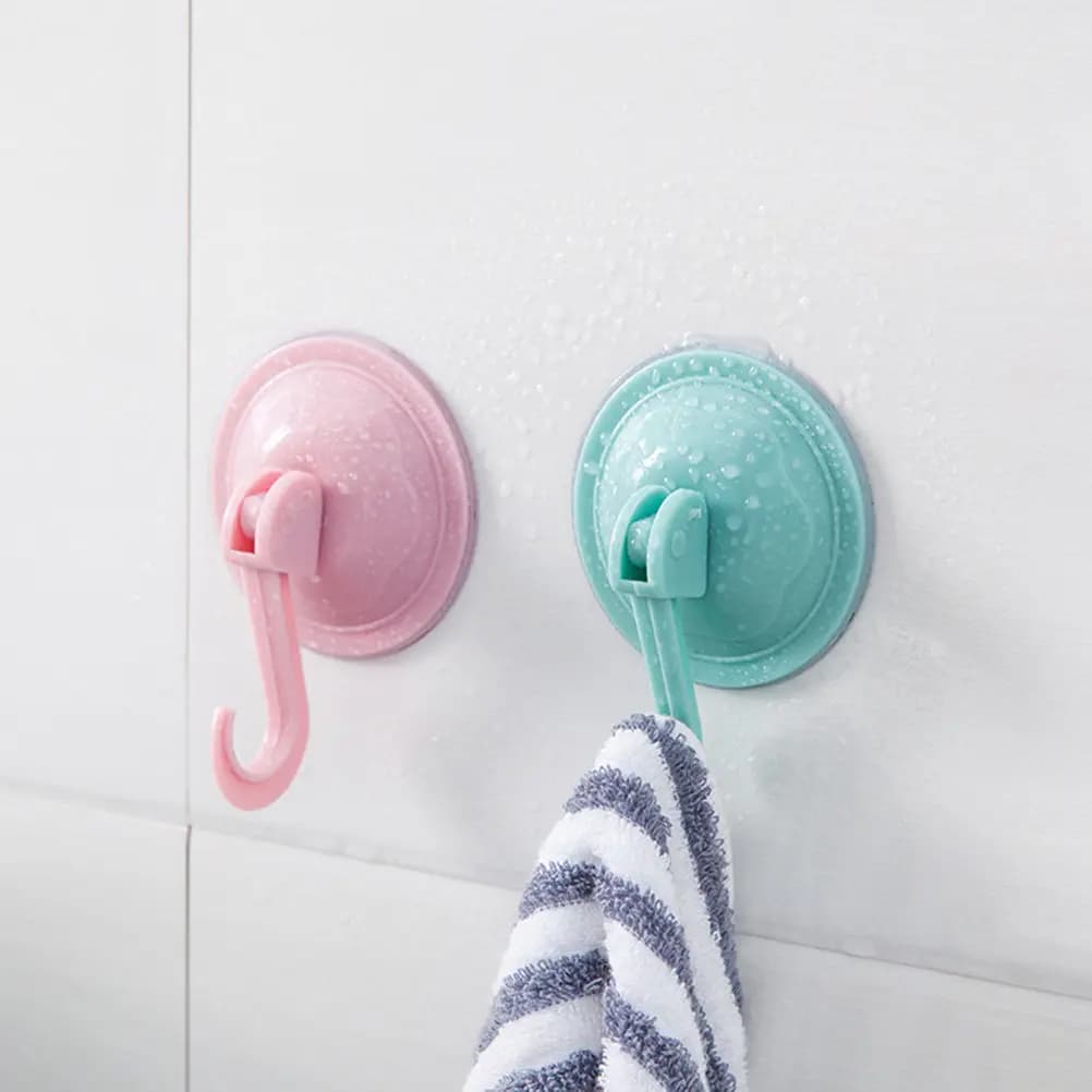 Set di 6 Ganci a Ventosa Potenti, Ganci Adesivi Senza Tracce per Cucina, Bagno, Casa, Asciugamani, Cappotti