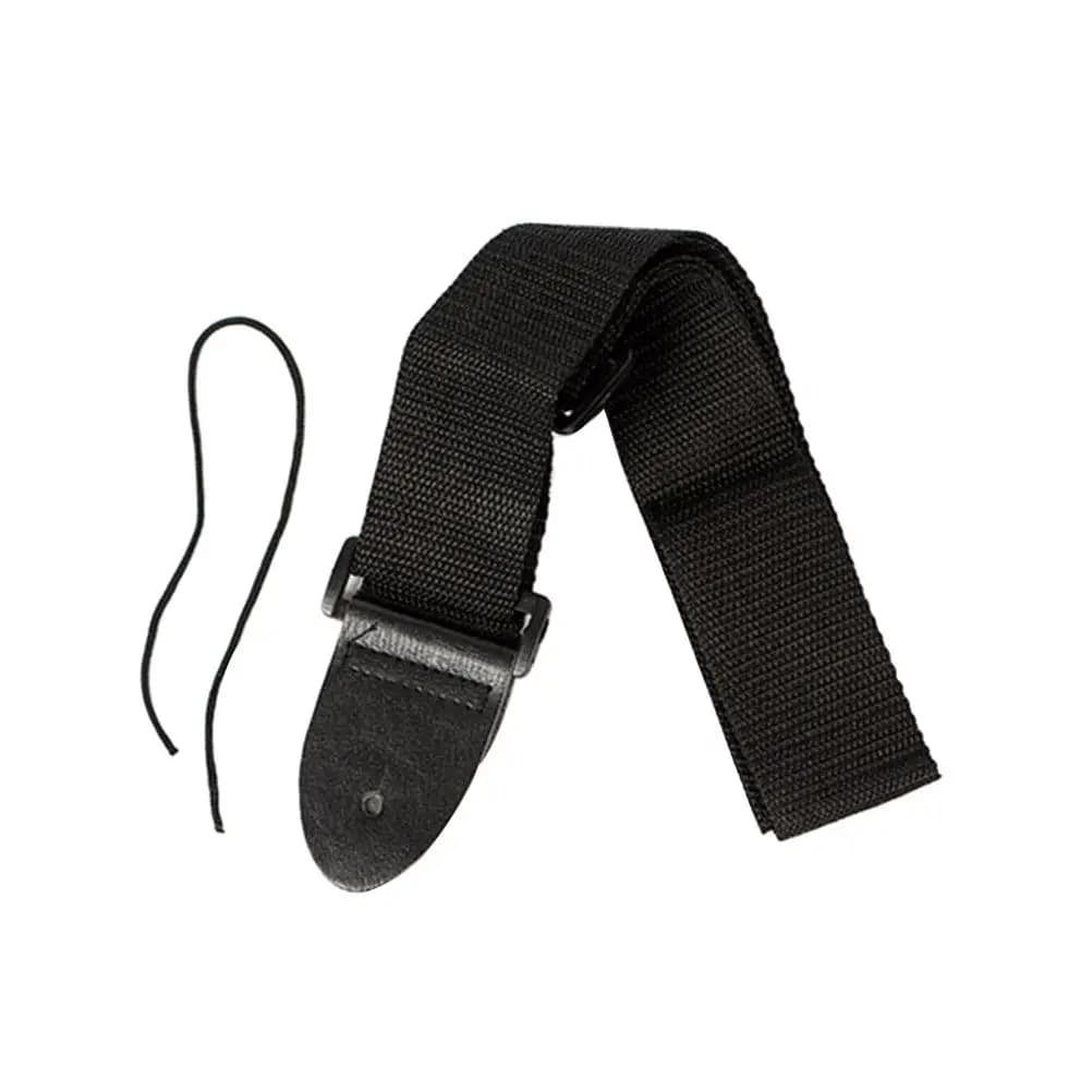 Nylon Ukulele Strap Black Extra Wide Thickened Double Layer Reinforced Stitching for Acoustic Electric Guitar Bass Comfort