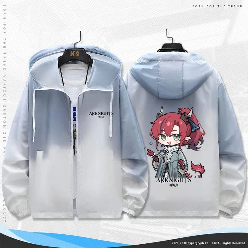 Cosplay Gift Cosplay Arknights Wang Chongyue Nian Yu Long Sleeve Zipper Hoodie Sun Protection Clothing Couple Anime