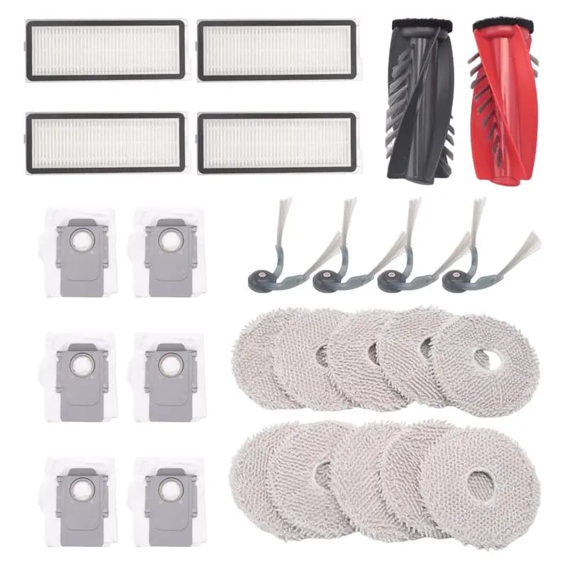 Promozione! Accessori di Ricambio per Roborock Qrevo Curv: Filtro Hepa, Panno per Pulizia, Sacchetto Raccoglipolvere, Spazzola Principale e Laterale