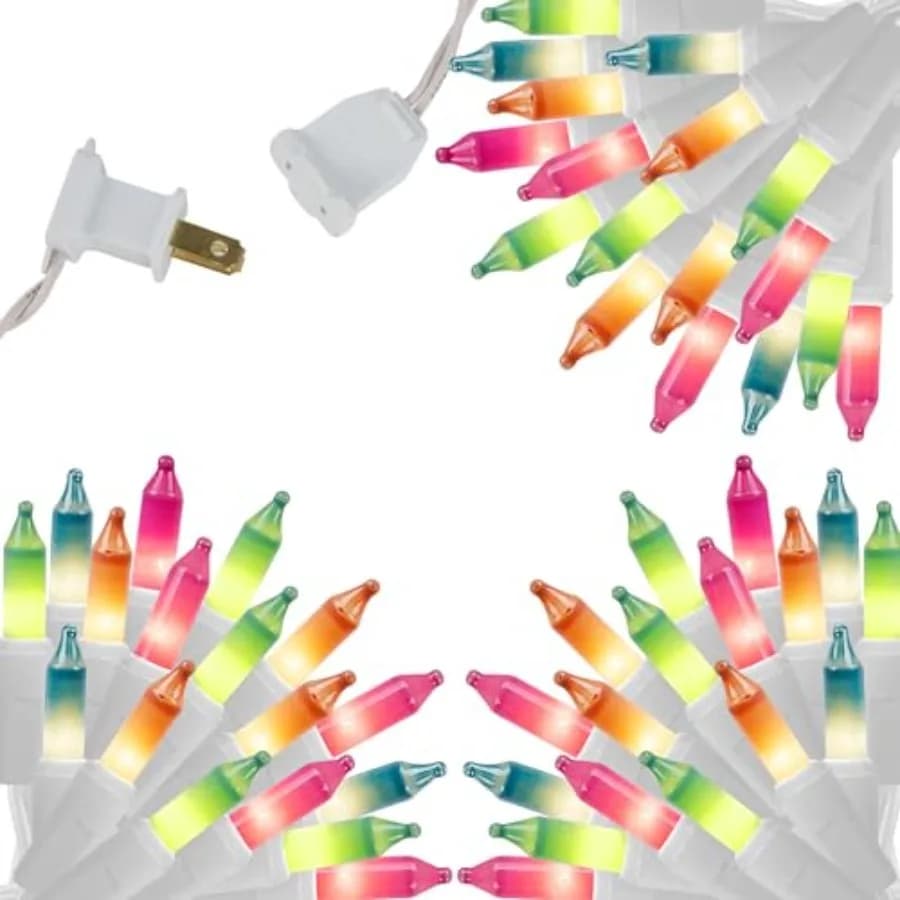 3 Set di Luci a Corda Pasquali, 150 Luci Ciascuno, 9 Metri Ciascuno, Filo Bianco, Mini Luci Fatate Pastello, 120V Certificato UL, Luci Collegabili per Natale