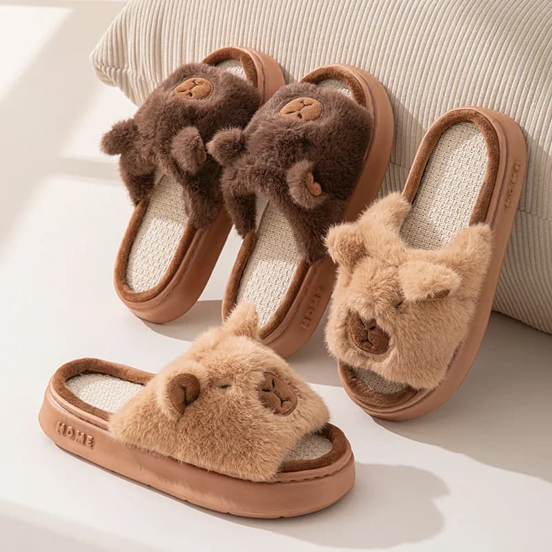 Ciabatte da donna in canapa con cartoni animati, pantofole da casa casual primavera estate, scarpe da donna di lusso firmate, ciabatte da interno alla moda con plateau morbide