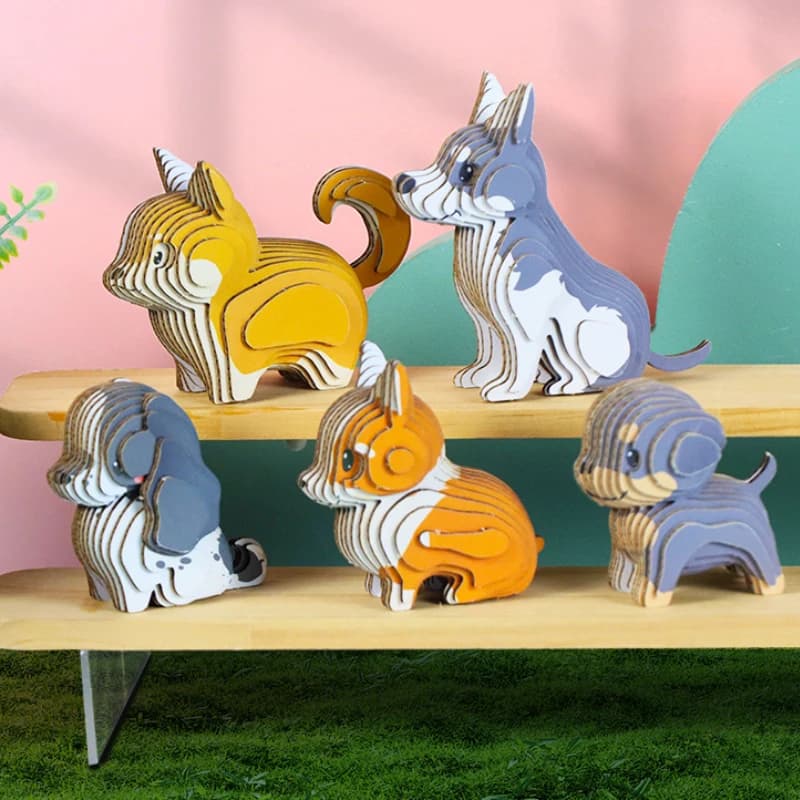 Nuovo 3D Simpatico Cucciolo di Carta Jigsaw Puzzle Per Bambini Casa Scuola Genitore-figlio Gioco Interattivo Puzzle Giocattoli Giocattoli Educativi per I Bambini