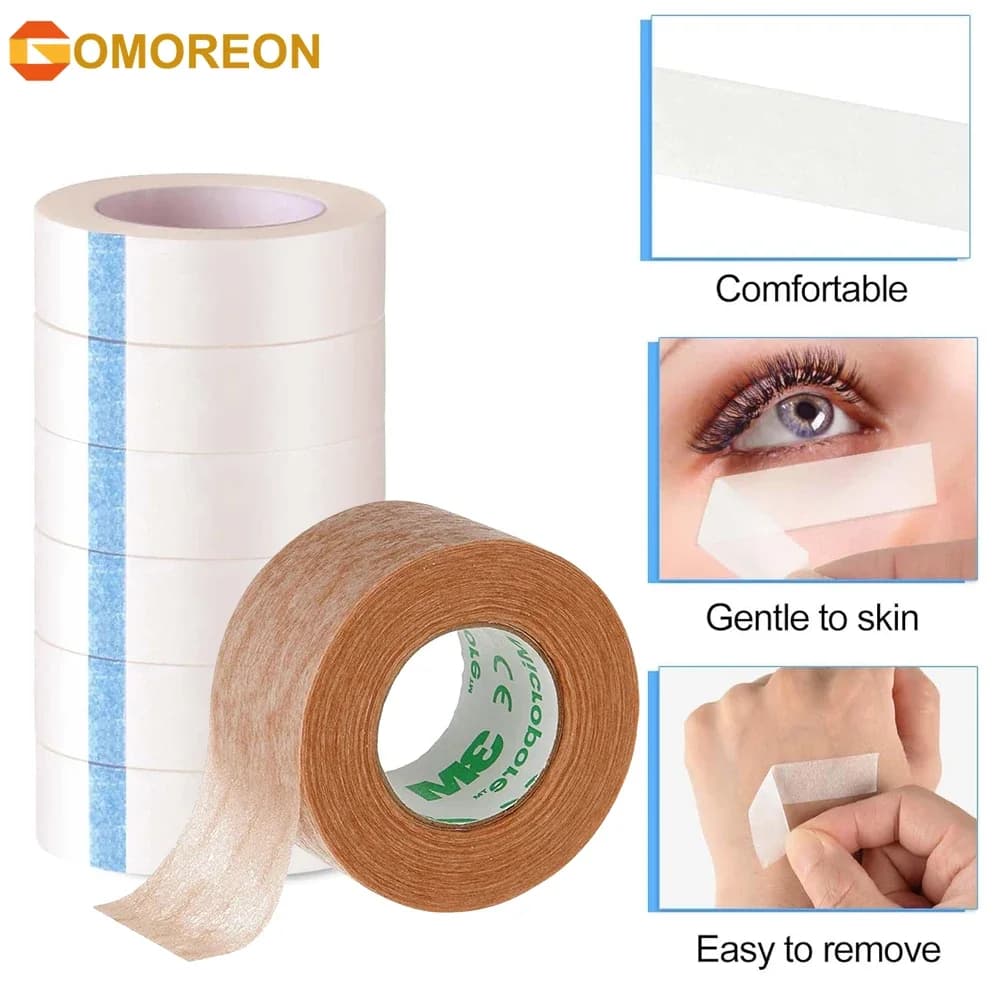 Nastro microporoso da 10 rotoli, nastro di carta traspirante, nastro chirurgico di carta senza lattice, rotoli di nastro per benda di carta in scatola singolarmente