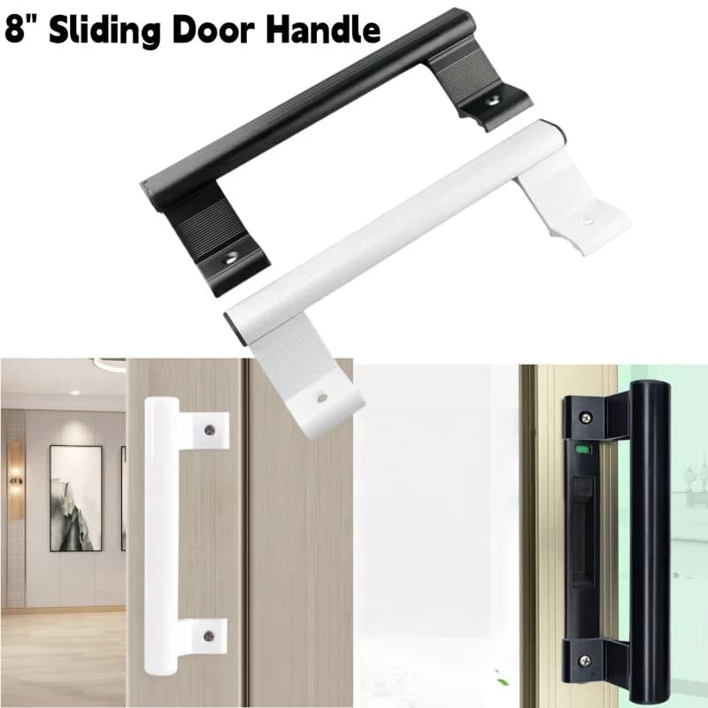 Maniglia per porta scorrevole da patio da balcone da 8 pollici Maniglia universale per porta in vetro destra/sinistra Maniglia per porte push and pull in lega di alluminio