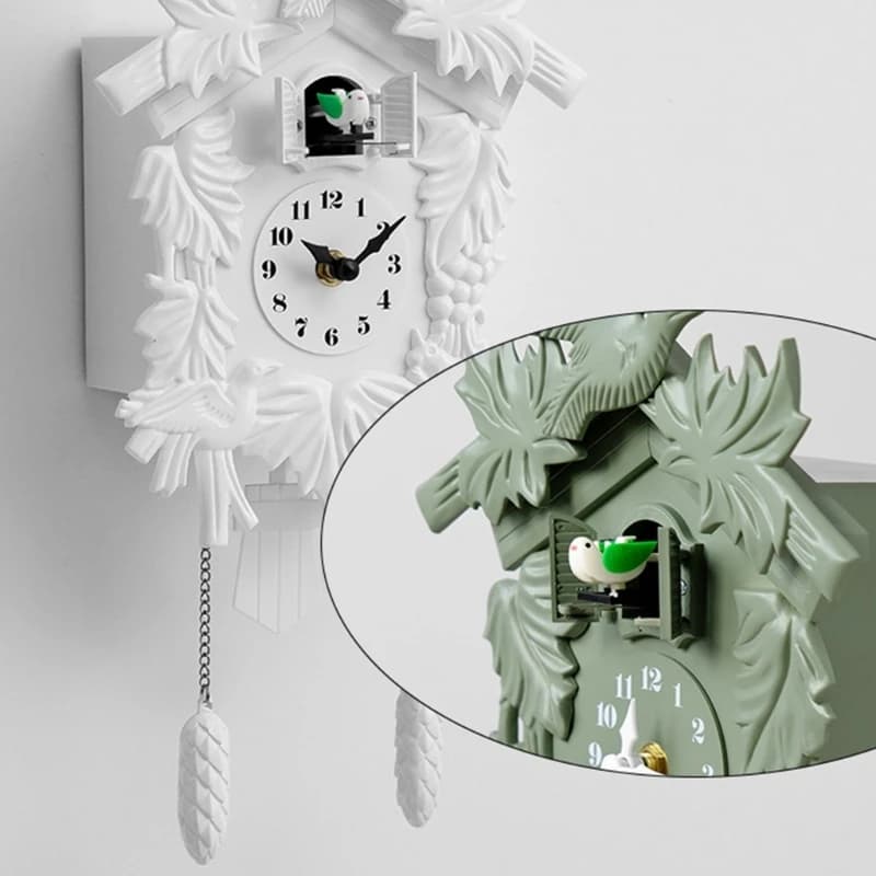Orologio decorativo in plastica con movimento silenzioso a batteria, orologio con pendolo per cucina, ufficio o aula 87HA