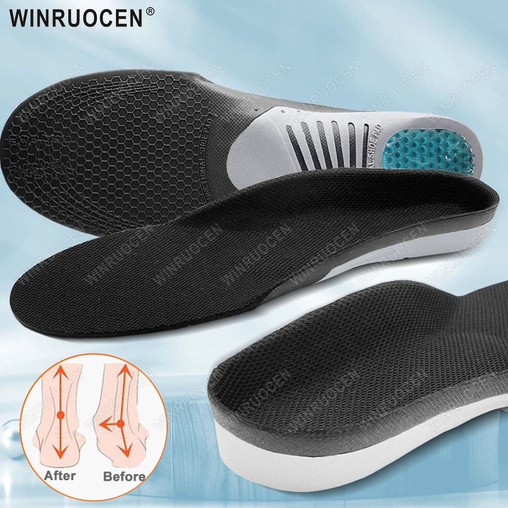 Orthopedic Sports Work Thickened Anti-Slip Support Cushioning Flat Foot Correction Arch Support Plantar Fasciitis Relief Unisex