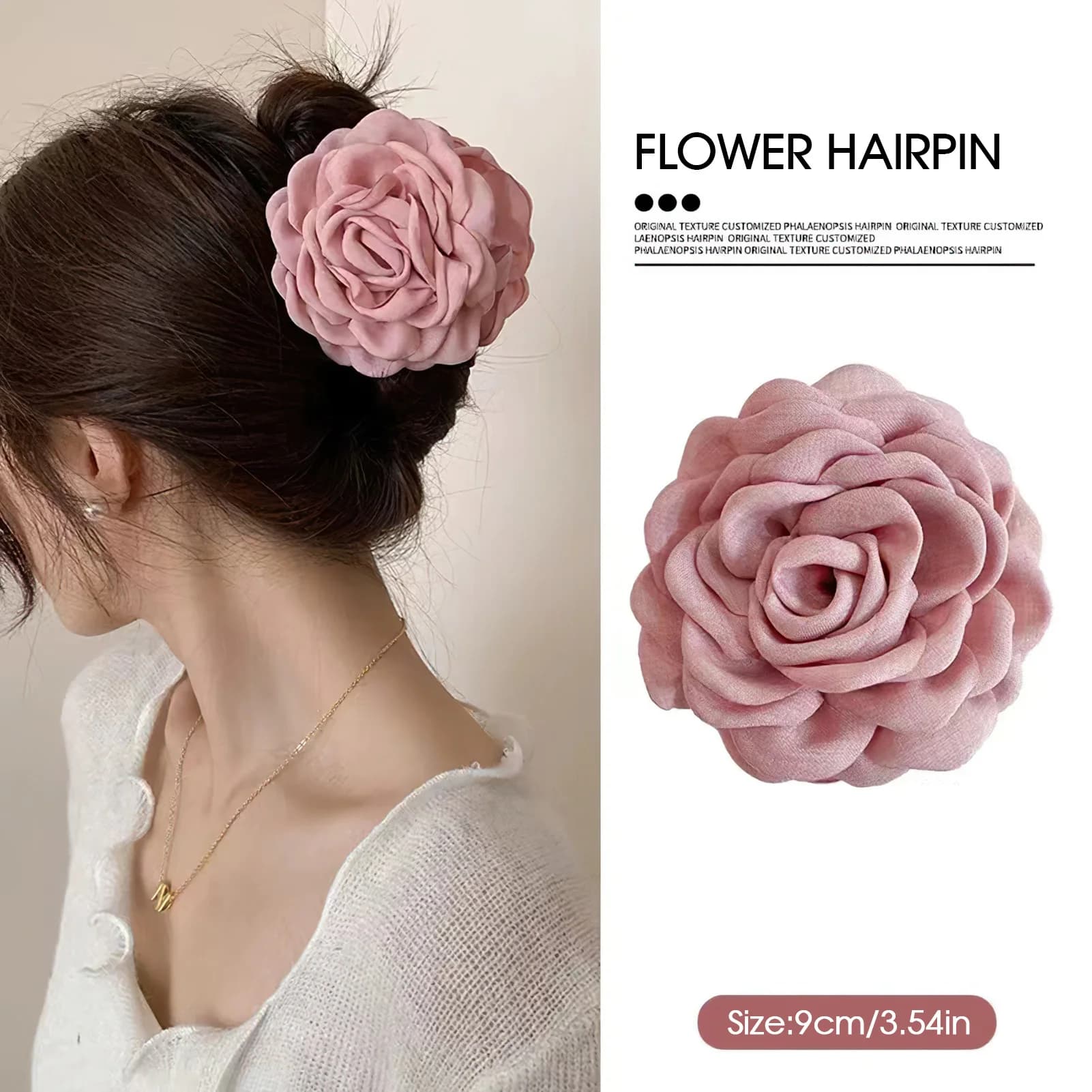 Gentle Flower Claw Hair Jaw Clips Versatile Temperament Hair Accessories Headpiece for Women and Girls Daily Use