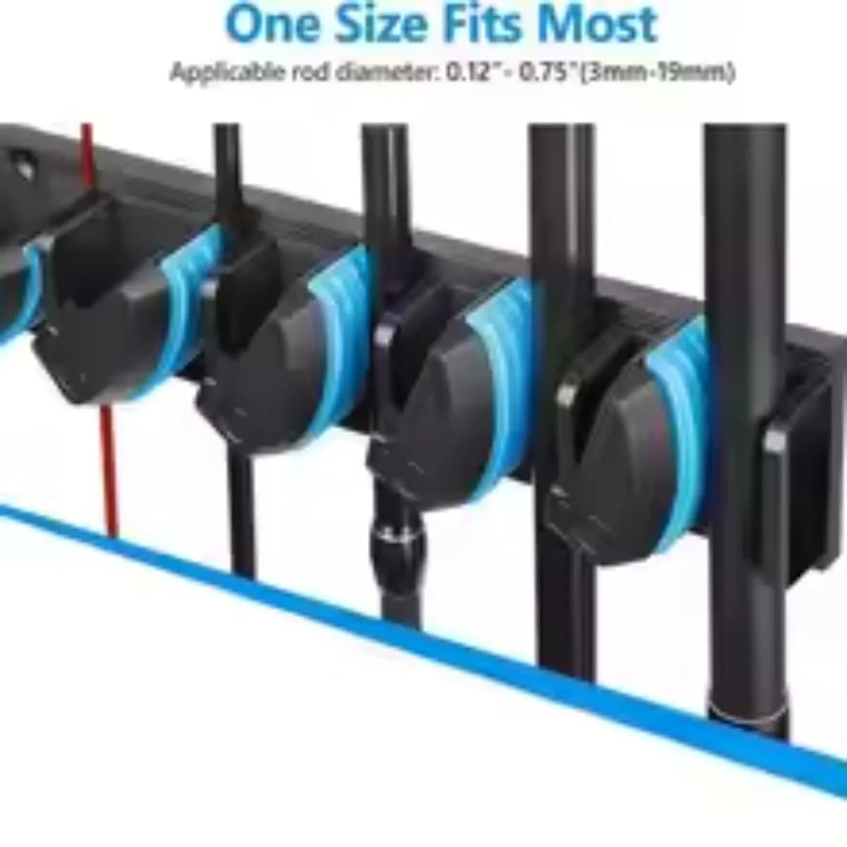 Vertical Wall Support for Fishing Rods, Wall Mounted Storage