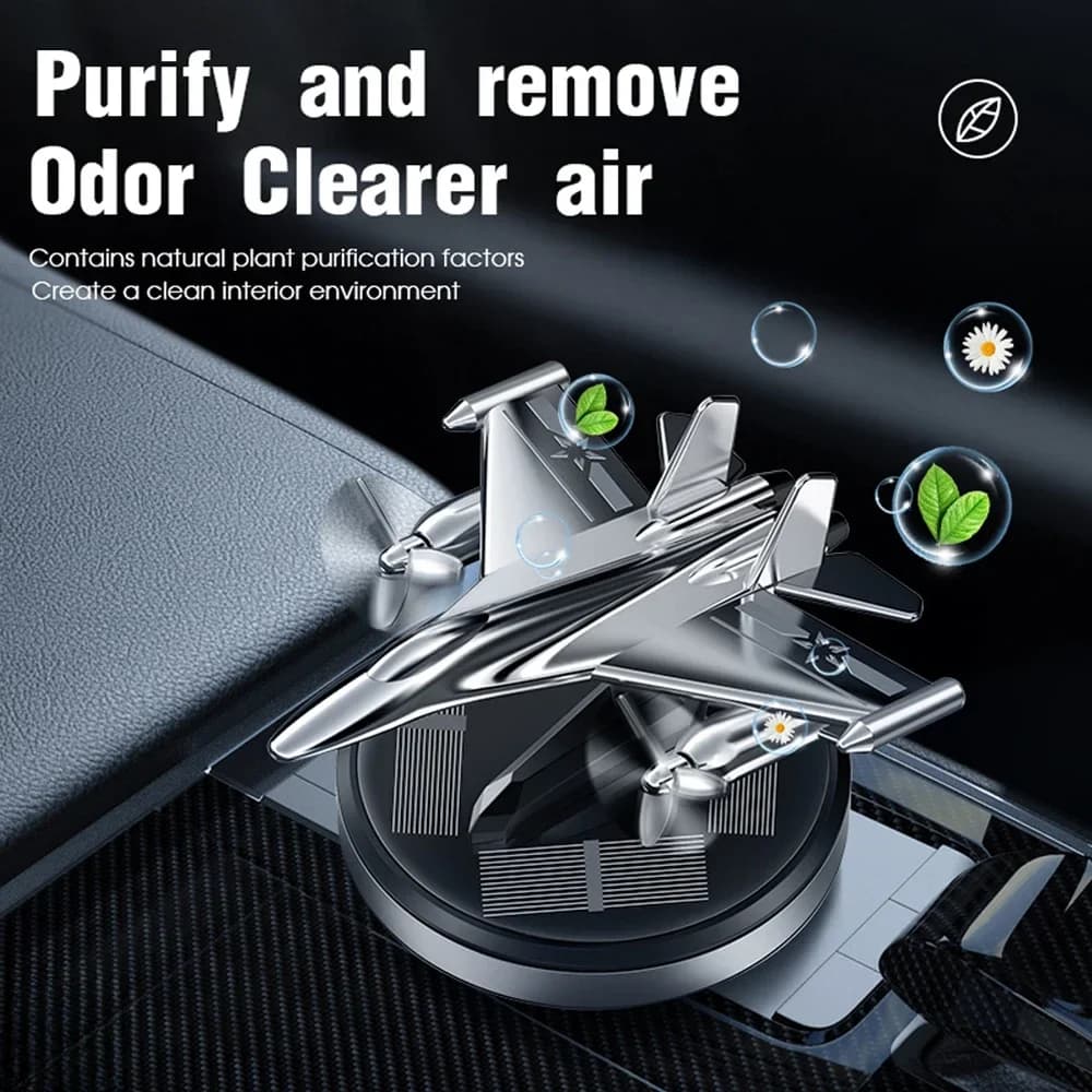 Solar Elica Fighter Aromatherapy Car Deodorant Decoration Car interior accessories Rotating perfume diffuser for propeller