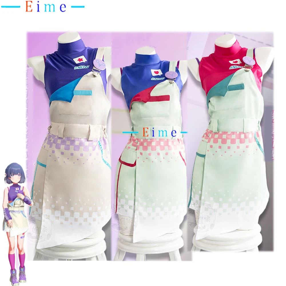 Costume Cosplay Rinami Himesaki Sumika Shiun Misuzu Hataya, Abito da Festa per Donne, Uniforme di Halloween, Abbigliamento Anime Personalizzato