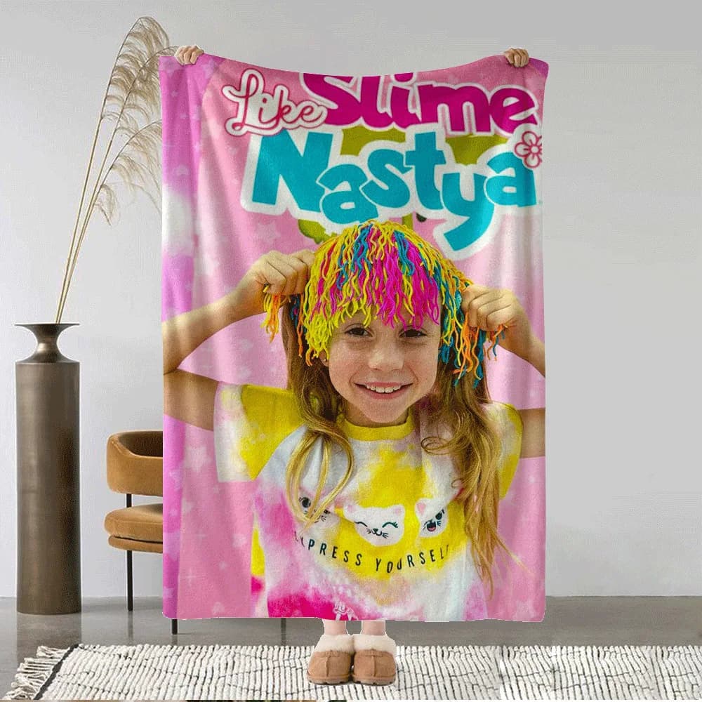 Cozy Slime Art Throw Blanket for Girls Bedroom Decor Large Pop Culture Nursery Bedspread 150x200cm Gift