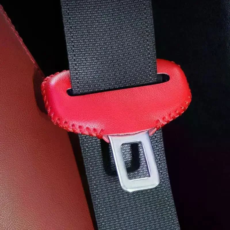 2 pcs PU Leather Safety Belt Buckle Universal Cover - Antique protection for interior accessories car