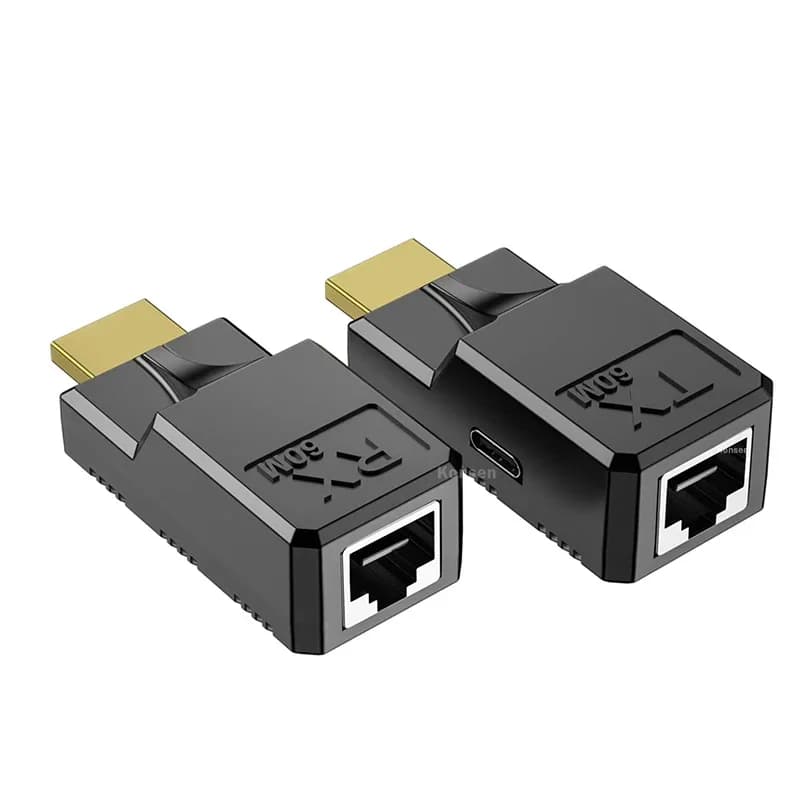 60M HDMI Extender su cavo Ethernet Cat6 1080P HDMI a RJ45 ripetitore Extender Video Lossless segnale di trasmissione per PC HDTV DVD