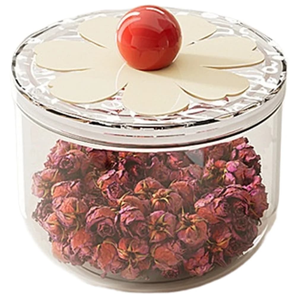 Airtight Transparent Round Container for Dry Food Storage Snacks Grains and Kitchen Supplies PET Construction Seal