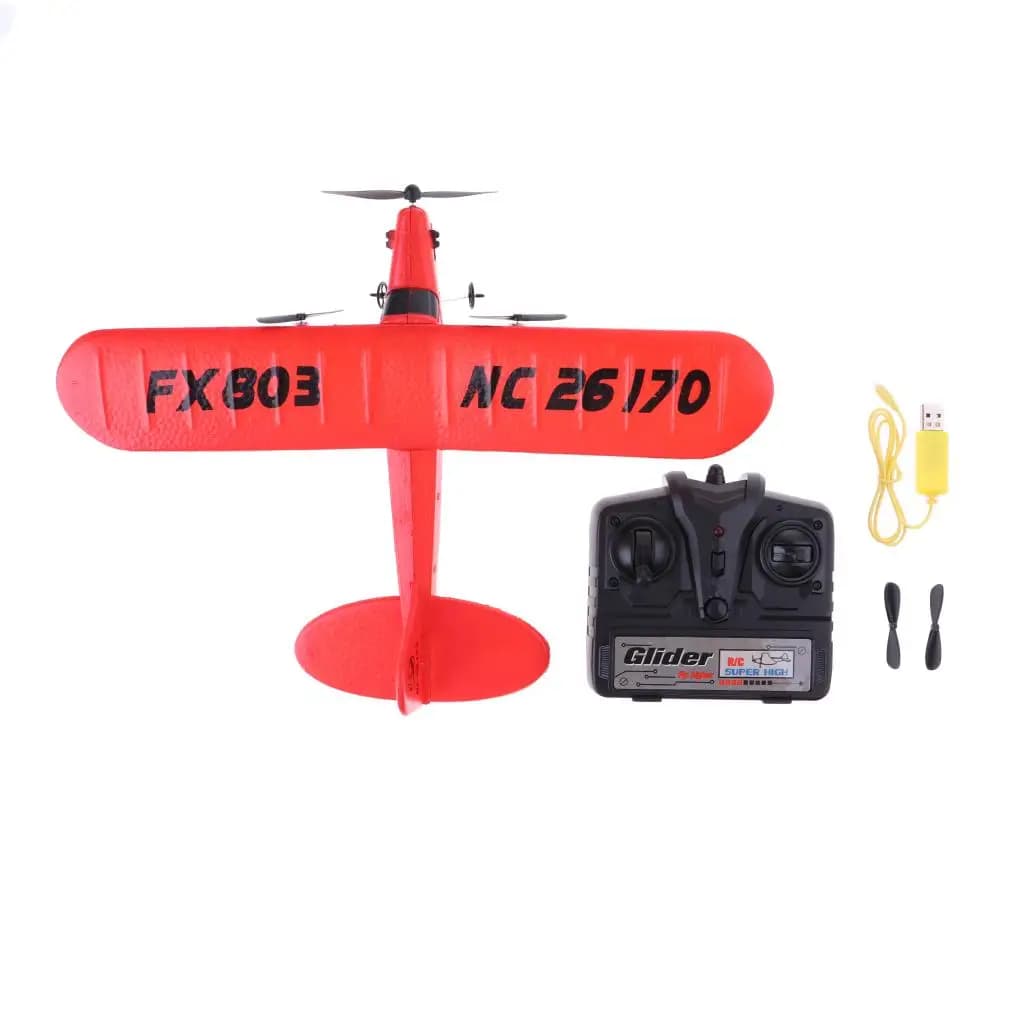 Radio Control Helicopter Aircraft EPP Fixed Wing RC Glider with USB Charging Line for Kids and Adults Flying