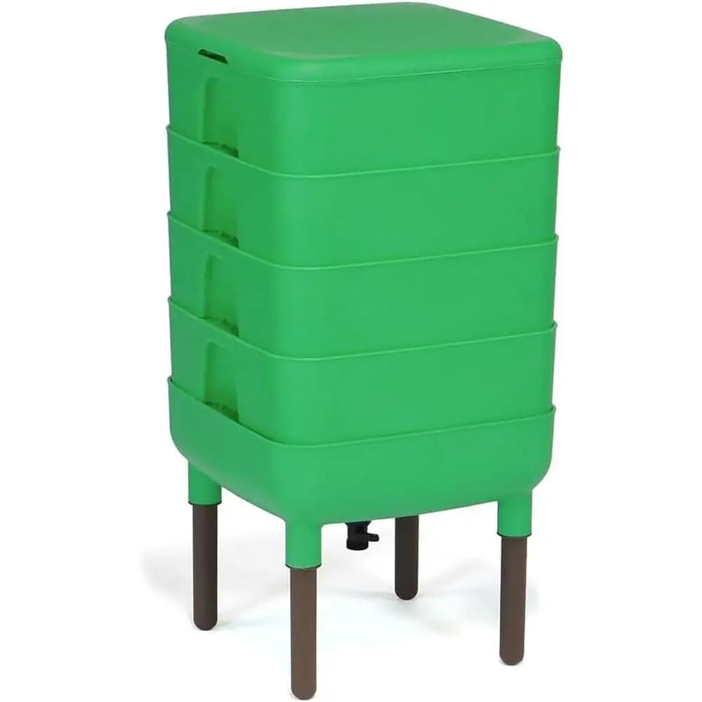4-Tier Worm Composting Bin - Green