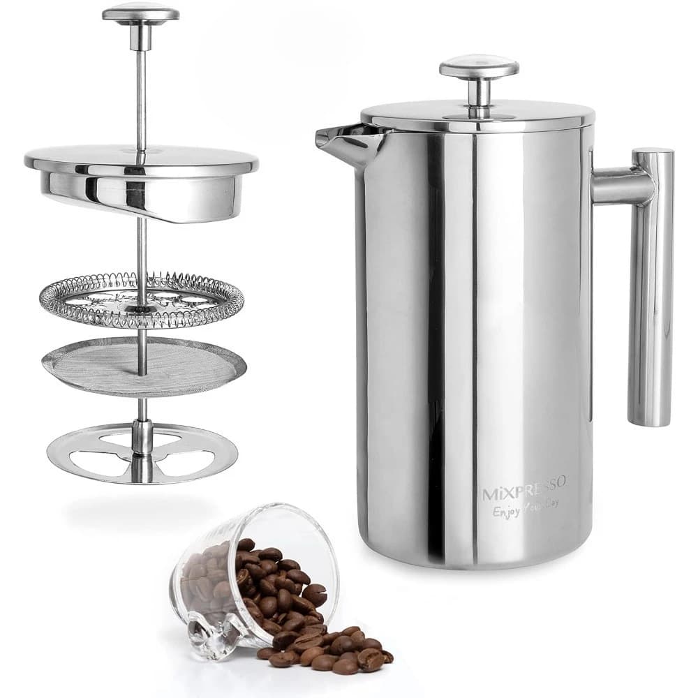 350ml Stainless Steel French Press Coffee Maker Double Wall Insulated French Press Easy Clean Easy Press Durable Metal
