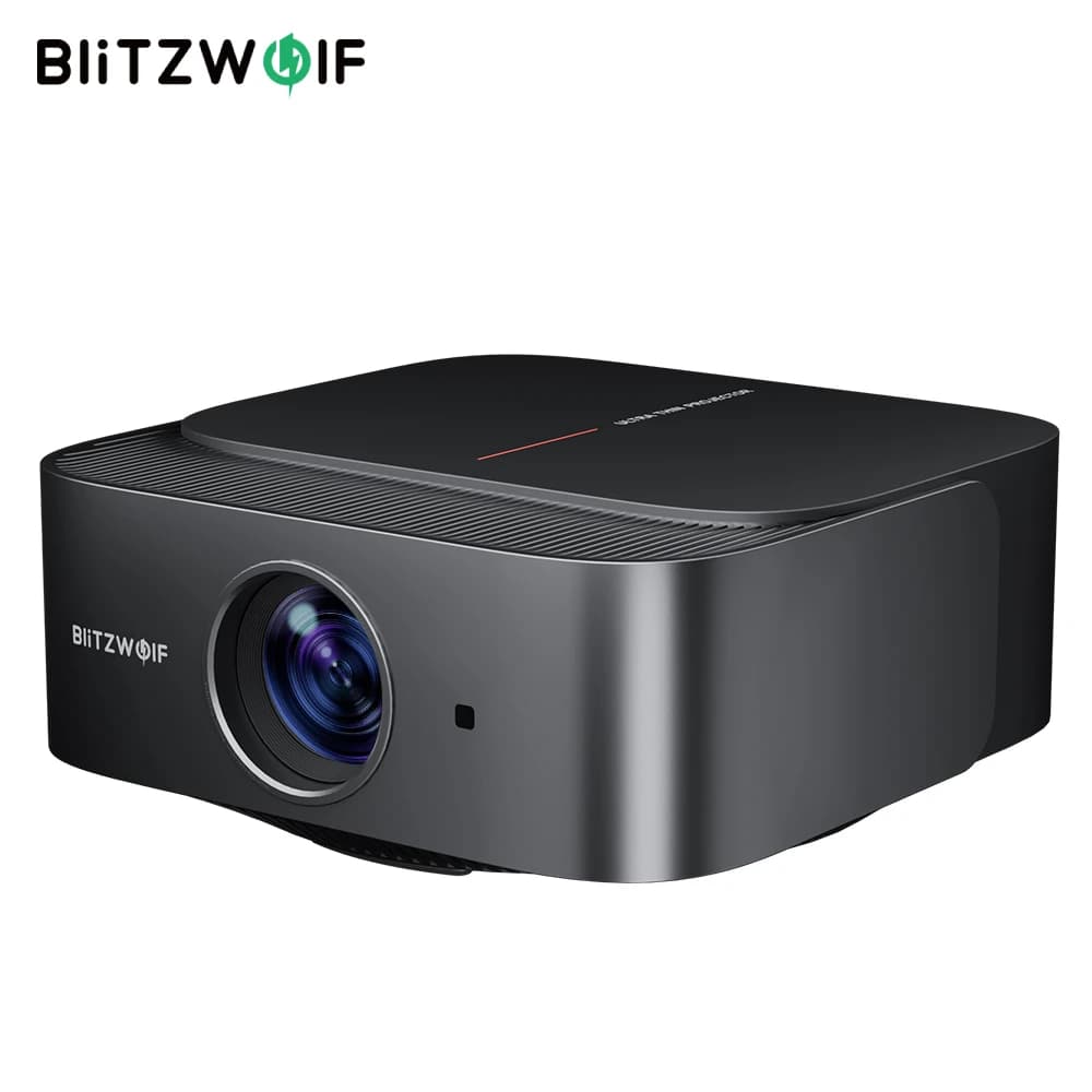 Blitzwolf V10 Proiettore LCD da 3" Schermo da 120 pollici Schermo Cast Wireless 2.4G/5G WIFI Doppio Bluetooth5.3 Elettrico SU e Giù Keystone