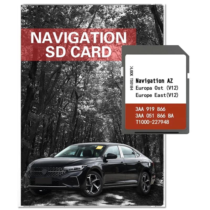 per VW Tiguan (5N) dal 2007 al 2018 Copertina della mappa Montenegro Moldavia Teca SD MEMORY Flash Card
