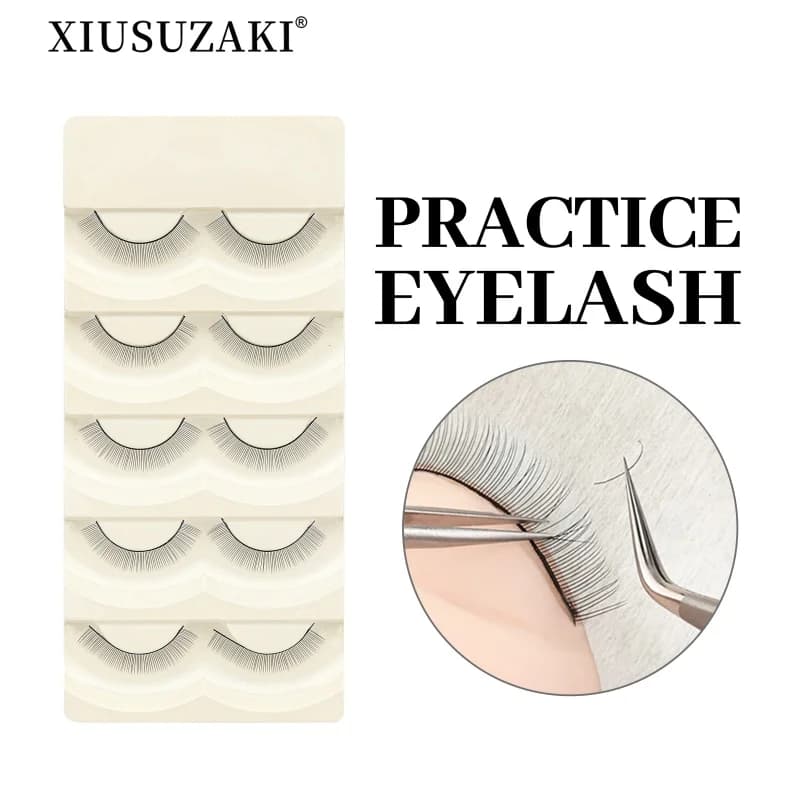 Fake Eyelash Extension Kit Set PracticeLashes for Beginners Fake Head Model Eyelash Supplier for Machining Tools