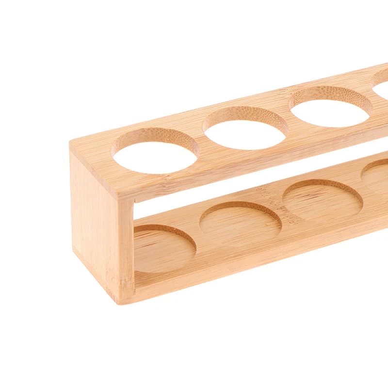 For Aromatherapy Bottles Storage 5/6 Holes Wooden Essential Oils Storage Rack Fits 30ml Bottles Tabletop Display Stand