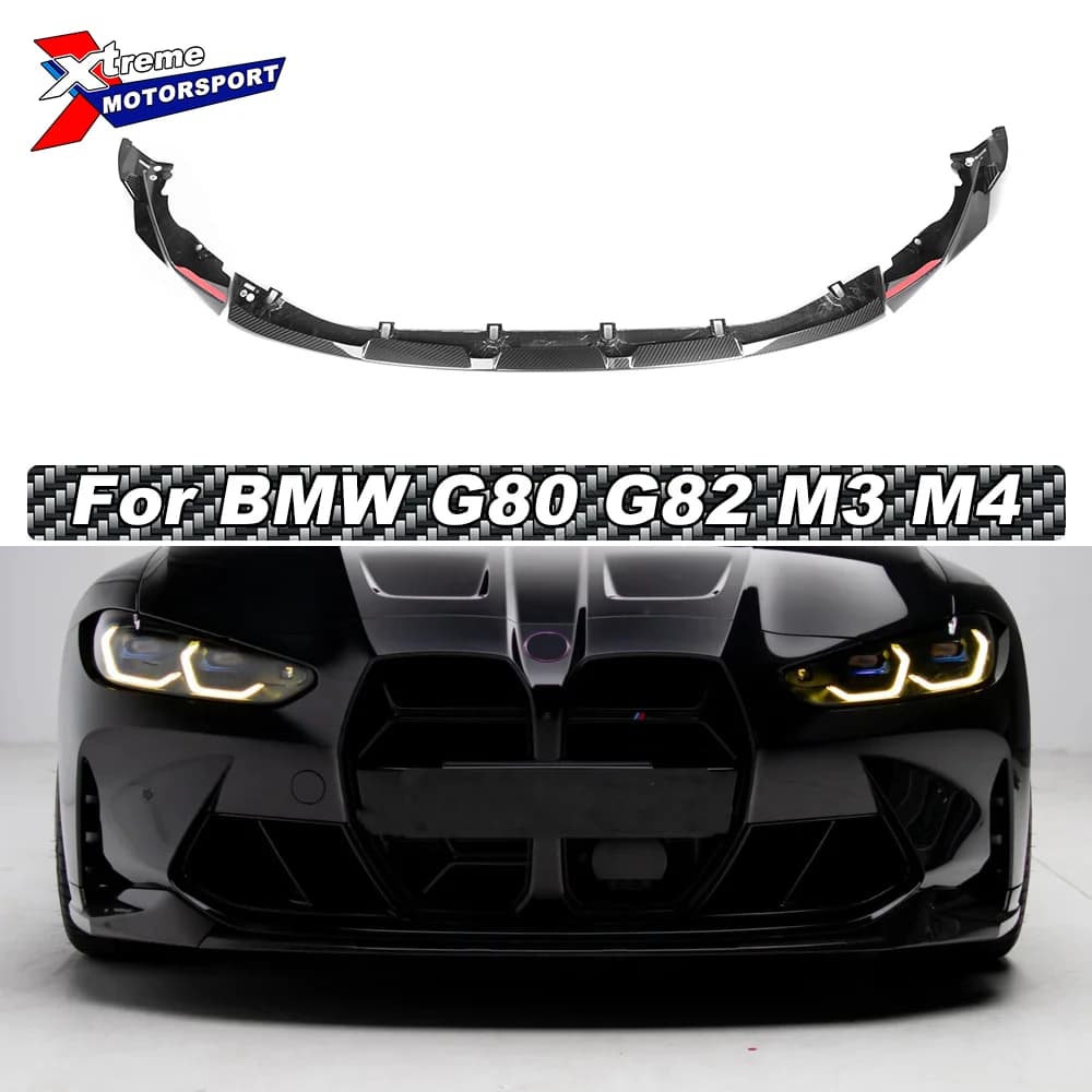Dry Carbon Fiber M Performance Front Lip for BMW G80 G81 G82 G83 M3 M4 Chin Splitter Diffuser Front Scoop Spoiler Bumper Lip