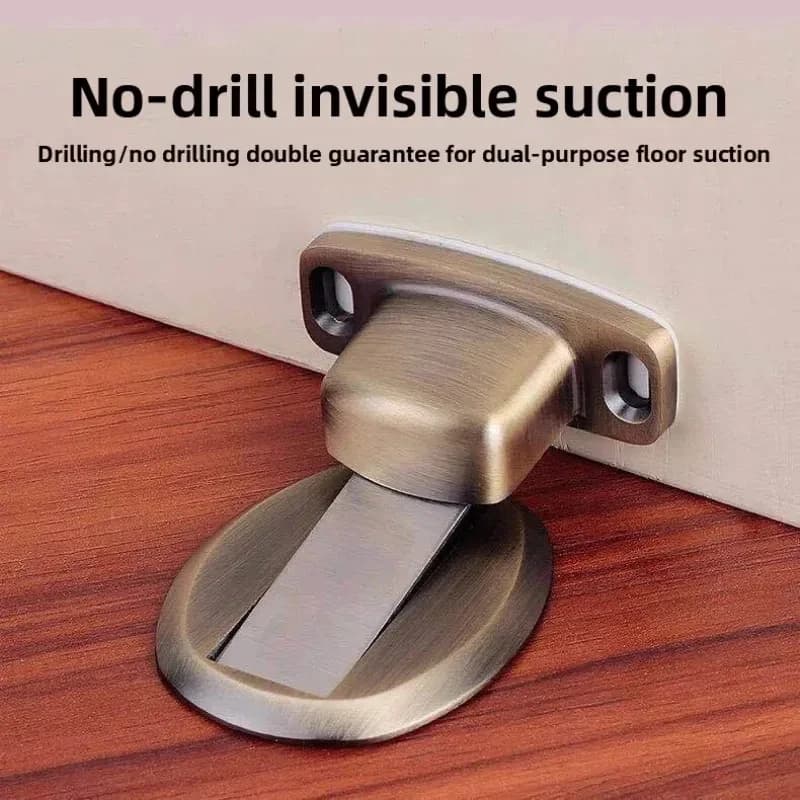 Fermaporta Magnetico Invisibile Anti-Collisione, Adesivo Senza Foratura, Supporto per Porta