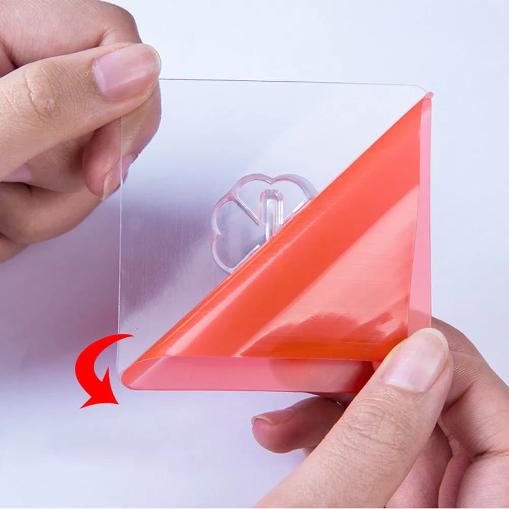 20 PCS Hook Clear Wall Hooks Seamless Adhesive Transparent No-trace Invisible Hanging