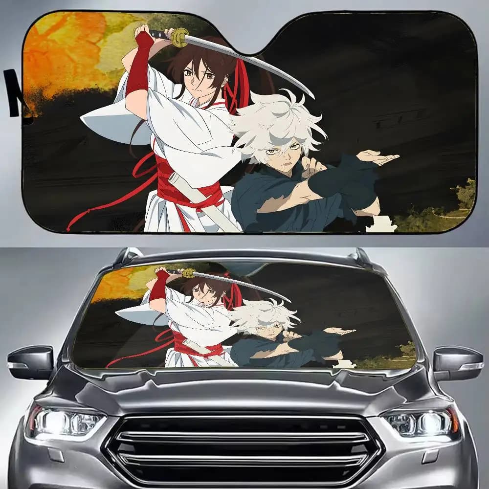 Anime Hell's Paradise Parasole per auto Parabrezza estivo Pieghevole Protezione UV Copertura per parabrezza con blocco del calore