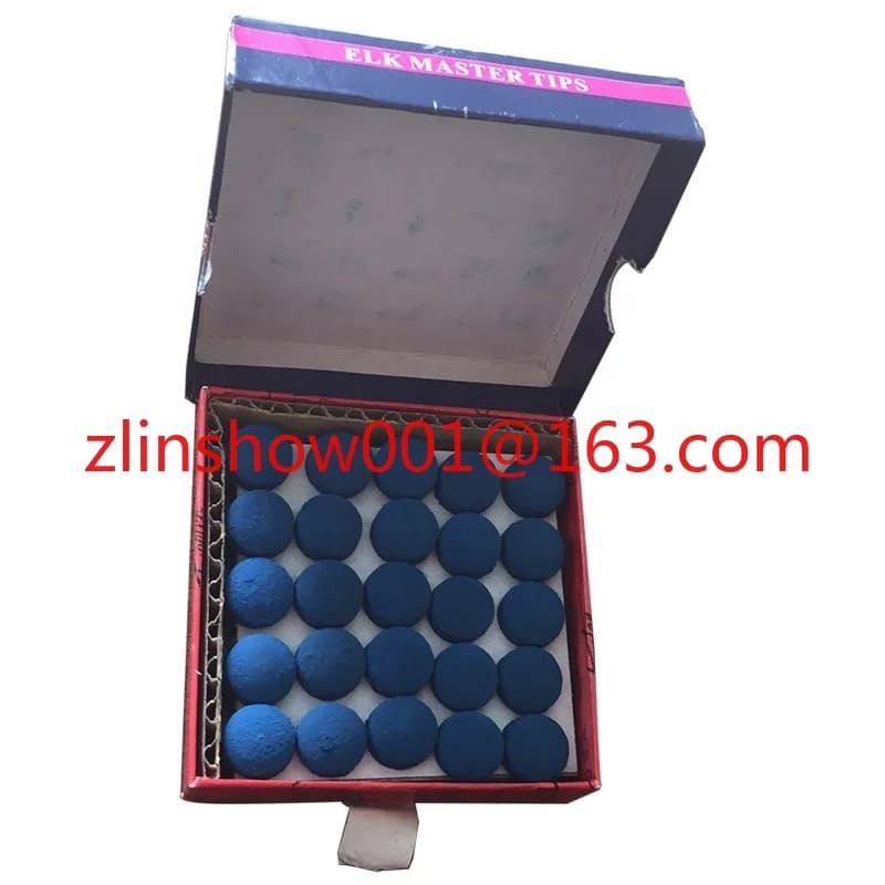Set moderno di 50 bastoncini per stecche da biliardo blu Opzioni da 13 mm/12 mm Punte per stecche da biliardo