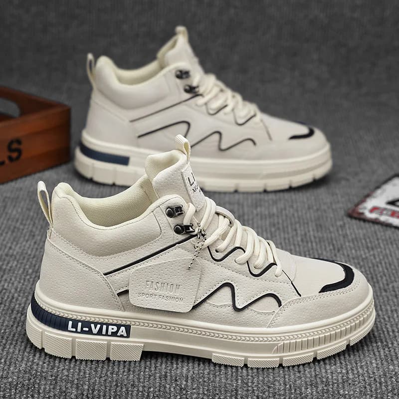Moda Uomo Stivaletti alti Scarpe da ginnastica con plateau impermeabili antiscivolo Stivali da lavoro antinfortunistici da uomo Scarpe da trekking maschili Botas Hombre 4647