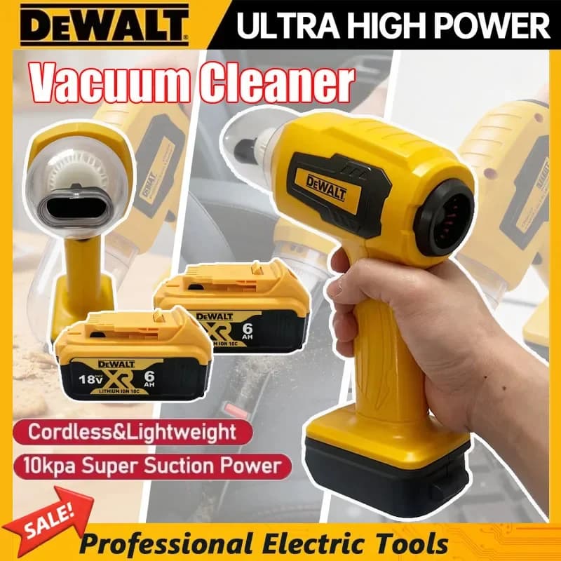 Aspirapolvere Portatile DEWALT per Auto, 10Kpa, Senza Fili, Macchina per Raccolta Polvere e Soffiatore d'Aria, Utensile Elettrico