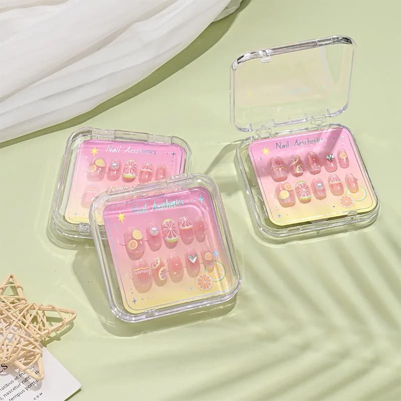 Mr. Paper kawaii Fruit Wearing Armor Nail Decorations Do-it-your wearable nails, gifts for girls Nail accessories for return to school