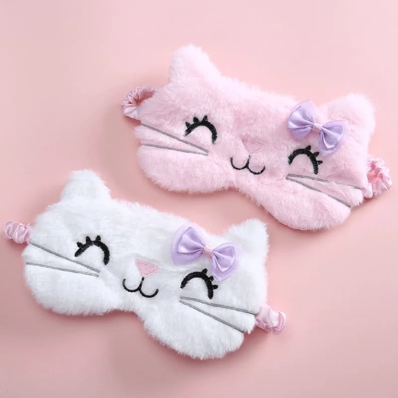 Cartoon blackout eye mask plush sleep eye mask