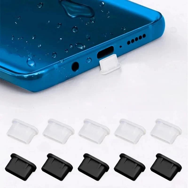 Type C Silicone Dust Cover Protective Phone USB Charging Door Protective Cover Type C for iPhone15/16/17 Samsung Xiaomi Huawei