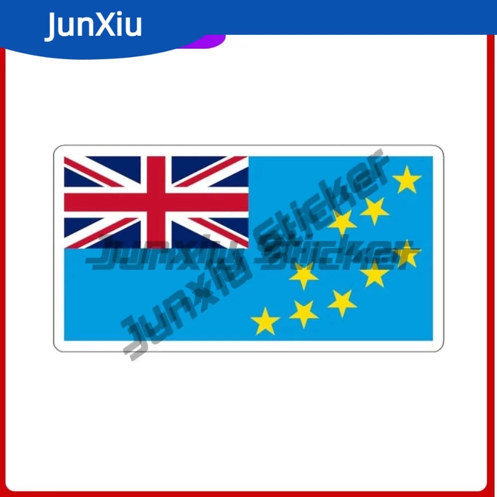 Tuvalu Bandiera Adesivi da viaggio Decorazione Camper Finestre Parabrezza Bagagli Kayak Suv Laptop Scrapbook Decalcomanie Accessori Suv Decal