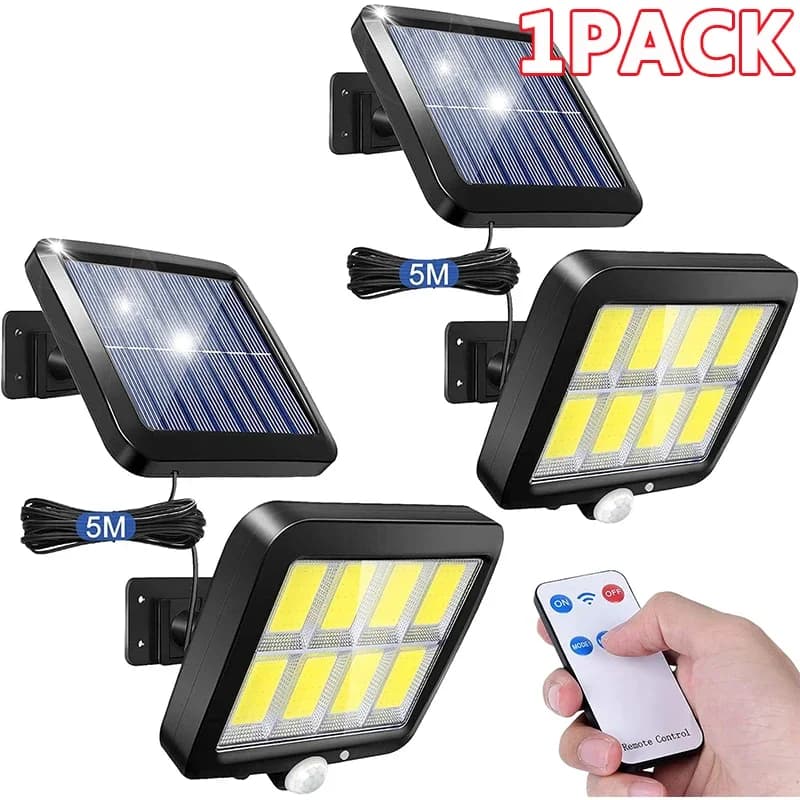 160/100COB Solar Lights Split Wall Lamp 3 Mode Waterproof Motion Sensor Garden Street Solar Lamp Garden Security Wall Light