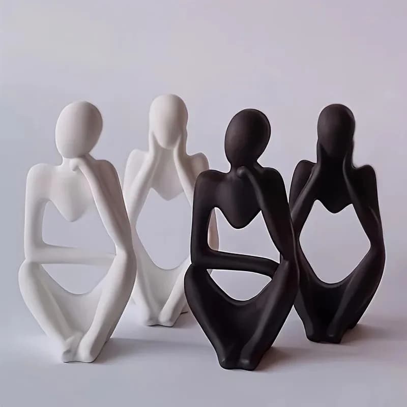 3pcs Silicone Mold Set for Human Figures Ideal for Aromatherapy Meditation Crafts Resin Casting and Cement Christmas Decorations