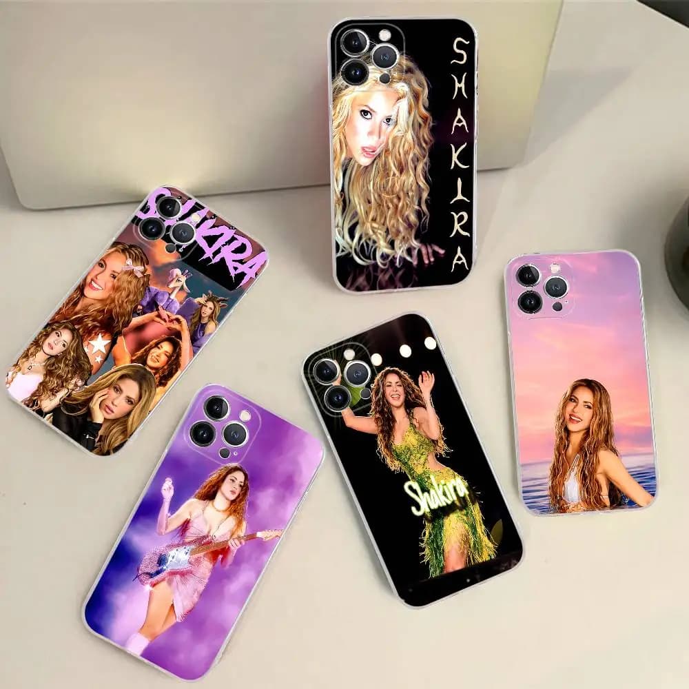 Pop Culture Graphics Shakira For iPhone 11 12 13 14 15 16 17 Pro Max Plus Air Transparent Clear Shockproof Case