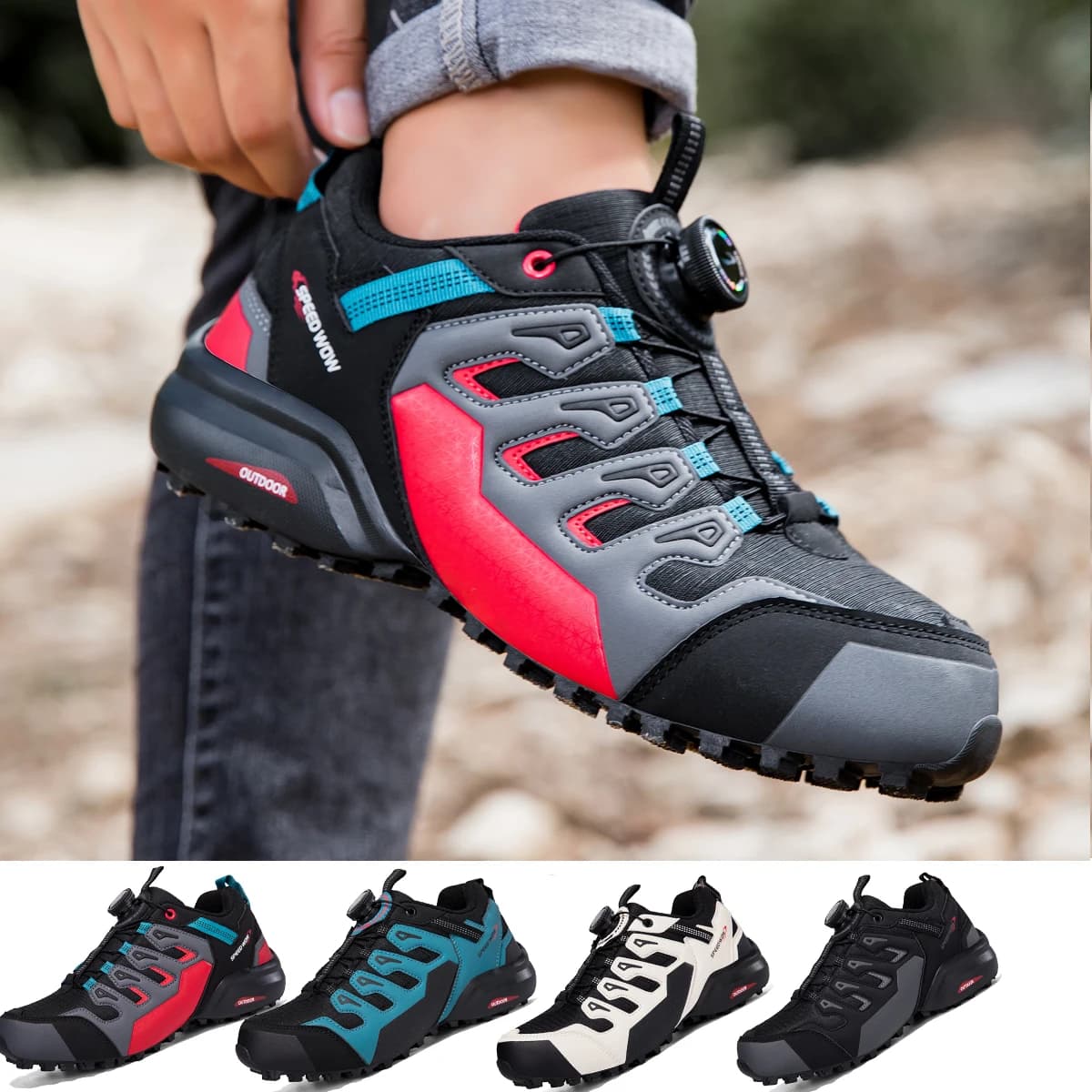 Hiking Shoes for Men Camping Running Walking Jogging Sneaker Boots Waterproof AntiI-Slip Sport Shoes Zapatos Hombre